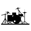 © nurjali - silhouette of simple drumset clipart vector