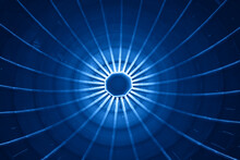 Futuristic Blue Radial Web Background