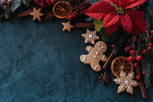 Christmas Decor Background With Place For Text