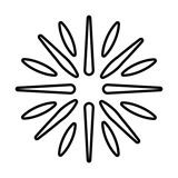 Fototapeta Lawenda - modern snowflake icon, line style
