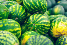 Water Melons For Sale In Grocery Store