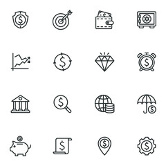 Canvas Print - finance icons - set 2