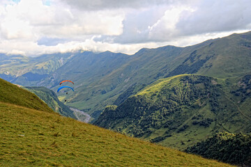  paragliding high in the mountains of Georgia