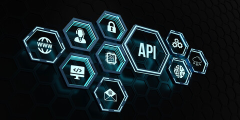 Internet, business, Technology and network concept. Application Programming Interface. Software development tool.