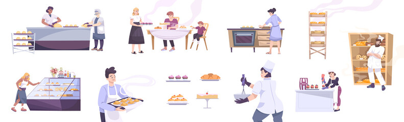 Poster - Bakery Flat Icons Collection