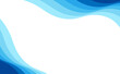 Abstract modern blue ocean wave banner vector background and blank space.
