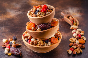 Wall Mural - Snack of Nuts and Dried Fruit.