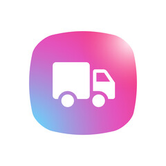 Wall Mural - Truck - Mobile App Icon