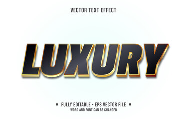 Wall Mural - editable text effect - luxury black and gold color modern gradient style