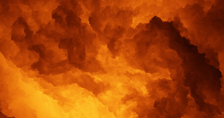 Wall Mural - Abstract Cartoon Flames Background 3D Illustration Render. High Quality CG Render.