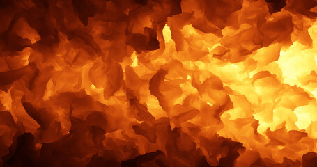 Wall Mural - Cartoonish Fire And Flame 3D Illustration Render. High Quality CG Render.