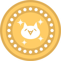 Sticker - 
A solid icon design of MonaCoin cryptocurrency (NEU)
