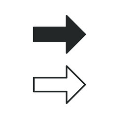 Wall Mural - arrow icon. direction control button. menu navigation pointer symbol. web interface and application 