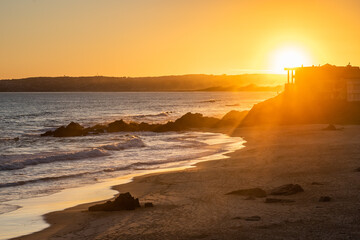 Keurboomstrand Beach at Sunset, near Plettenberg Bay, South Africa, 