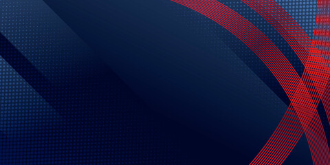 abstract 3d dark blue background with a combination of luminous red overlap style graphic design element
