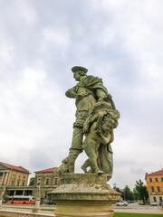 Canvas Print - Fragment of Prato della Valle in Padua, Veneto, Italy.