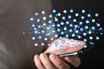 data network 3d digital info