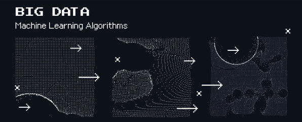 Wall Mural - vector abstract 3d big data visualization. concept of complexity analysis for smart business plannin