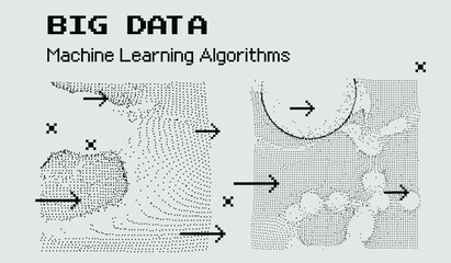 Wall Mural - vector abstract 3d big data visualization. concept of complexity analysis for smart business plannin