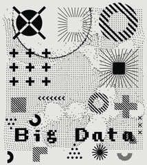 Wall Mural - vector abstract 3d big data visualization. concept of complexity analysis for smart business plannin