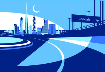 Wall Mural - Jeddah Saudi Arabia skyline