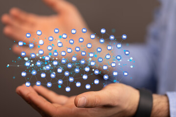 data network 3d digital info