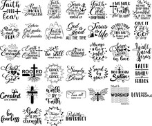 Collection Of Christian Phrases, Slogans Or Quotes