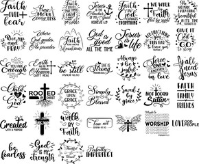 collection of christian phrases, slogans or quotes