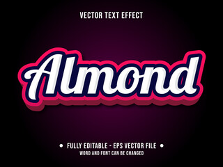 Wall Mural - editable text effect - almond white and red color gradient modern style