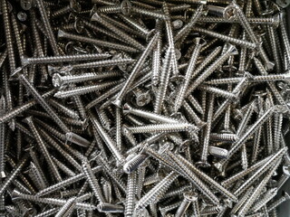 tapping screws made of steel texture.