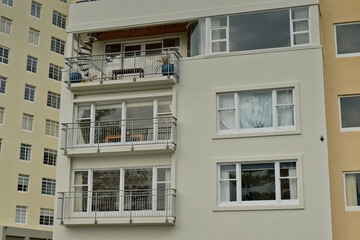 Sticker - WELLINGTON, NEW ZEALAND - May 28, 2019: View of apartment building in Oriental Bay