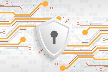 Vector technology background in the concept of security systems.