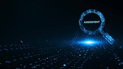 Business, Technology, Internet and network concept. Virtual button labeled:  Assessment