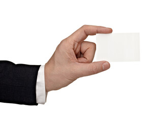 blank sign note label hand holding paper