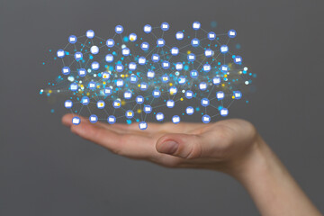 data network 3d digital info