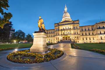 Fototapete - Lansing, Michigan, USA at the Michigan State Capitol