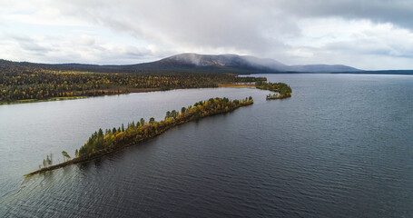 Wall Mural - Esker on Pallasjarvi aerial 2