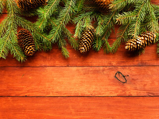 Christmas pine tree background