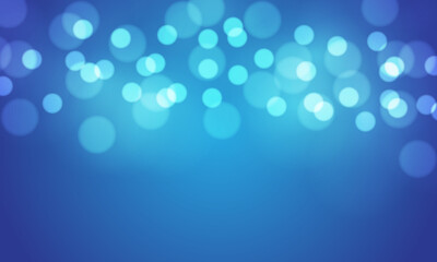Wall Mural - Abstract blue bokeh blur light background vector illustration.