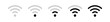 © Passatic - wi-fi icon vector symbol. wifi sign. isolated router internet antenna hotspot wave mobile phone set.