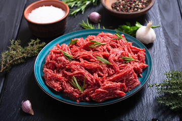 Sticker - raw beef ground with ingredient