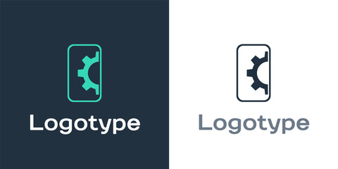 logotype software, web development, programming concept icon isolated on white background. programmi