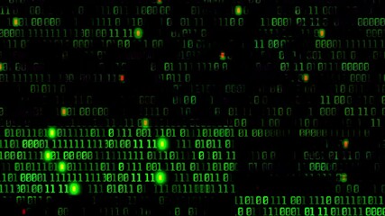 digital binary code data stream motion