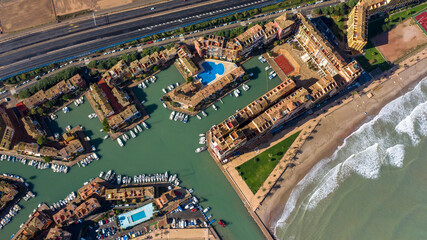 Wall Mural - Marina and residential complex Port Saplaya Valencia Spain