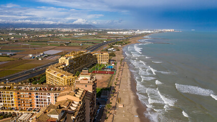 Poster - Marina and residential complex Port Saplaya Valencia Spain