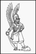 Winged polish hussar for coloring. Vector template for children.