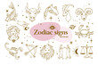 Zodiac Sign Vector Illustration Set