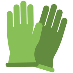 Wall Mural - 
A pair of protective rubber gloves flat vector icon
