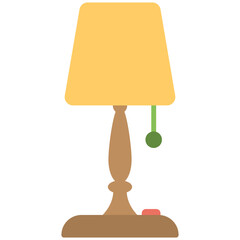 Canvas Print - 
A flat vector icon of bedside table lamp
