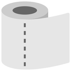 Poster - 
Flat icon of a roll of toilet paper 
